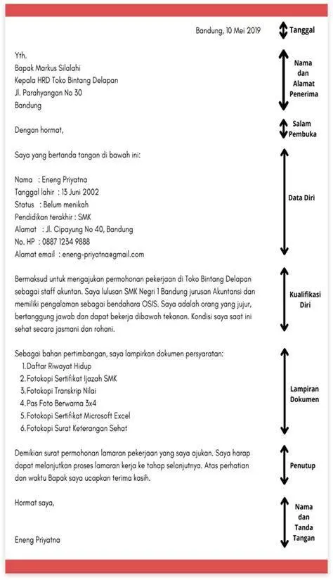 struktur penulisan surat lamaran kerja struktur penulisan surat lamaran kerja