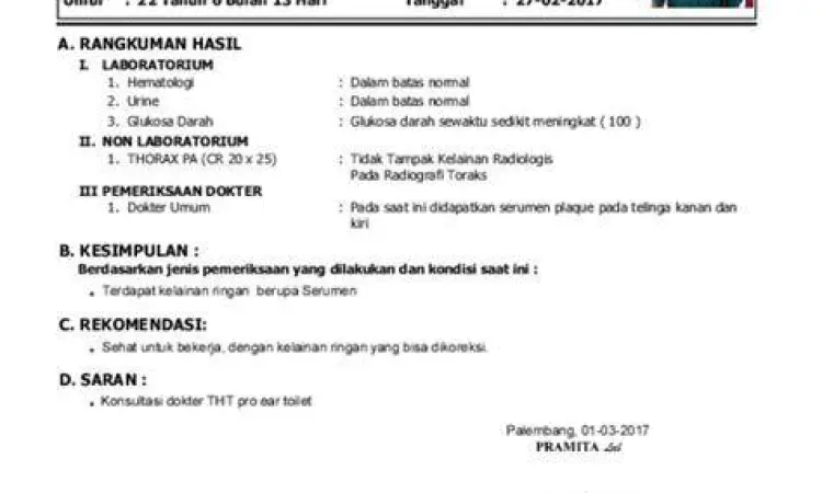 form hasil medical check up