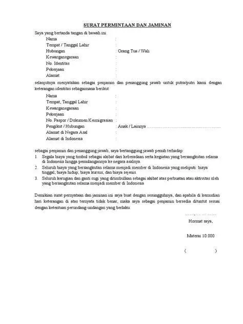 template surat pernyataan perusahaan template surat pernyataan perusahaan