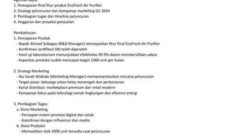 format notulen rapat