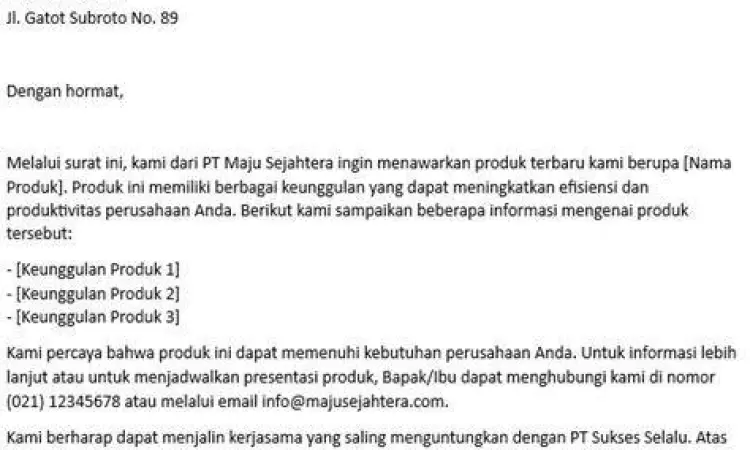 Struktur Surat Bisnis