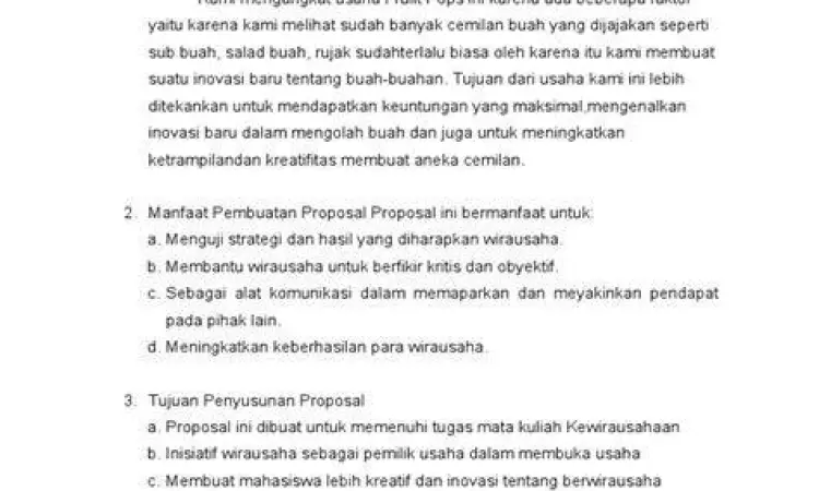 dokumen proposal usaha