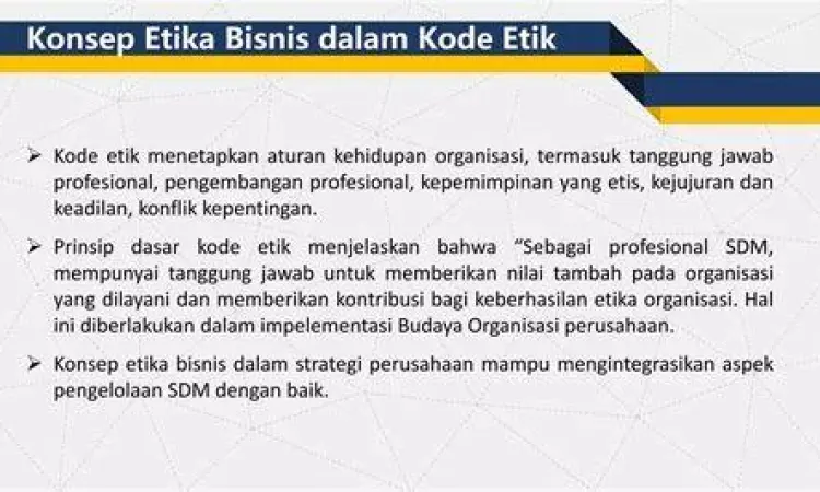 kode etik bisnis kode etik bisnis