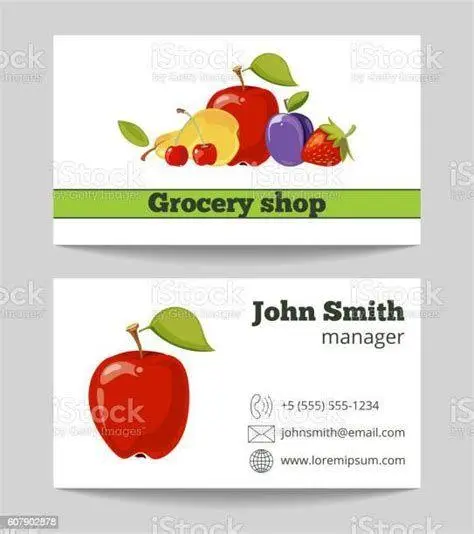 Contoh Layout Kartu Nama Ritel Layout kartu nama untuk toko kelontong