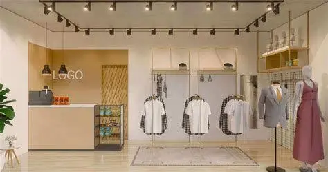 Usaha Dagang Fashion Display produk fashion di toko retail