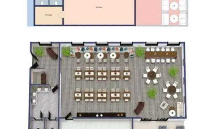 Desain interior kedai kopi modern