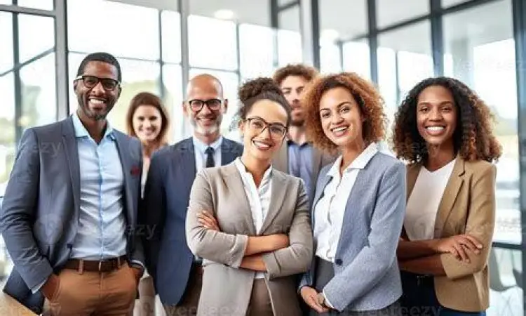 Human Side of Business Foto tim profesional di lingkungan kantor