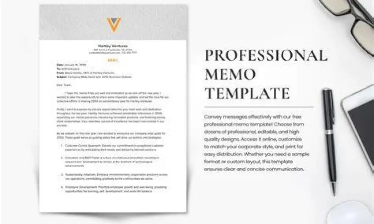 Seseorang sedang mengetik contoh internal memo perusahaan di laptop