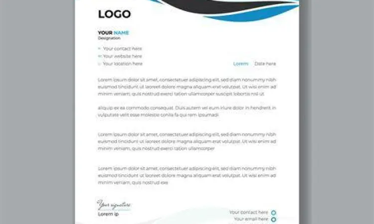 Modern Corporate Letterhead Desain kop surat perusahaan modern