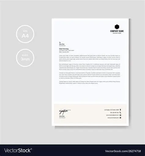 Layout Minimalis Layout kop surat minimalis dan elegan