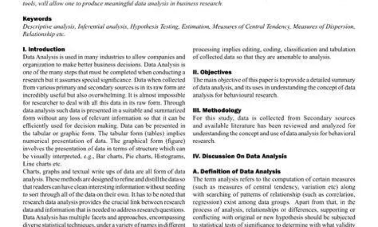 Analisis Data Bisnis Analisis data riset pasar untuk latar belakang usaha
