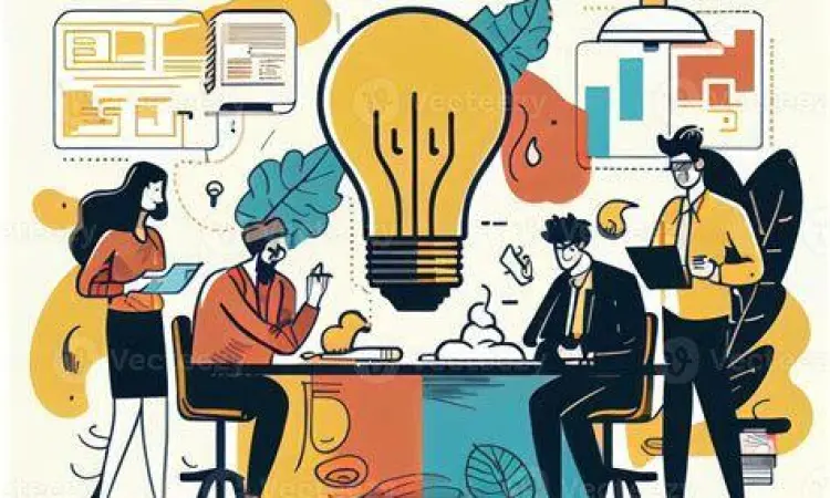 Brainstorming Kreatif Tim creative agency sedang melakukan brainstorming