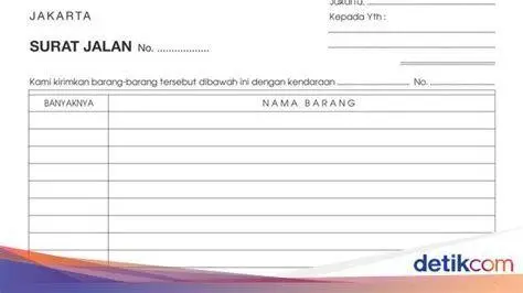 Format Surat Jalan Resmi Format standar surat jalan barang resmi perusahaan