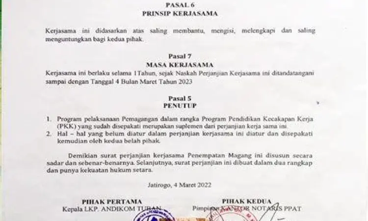 Penandatanganan akta firma di notaris