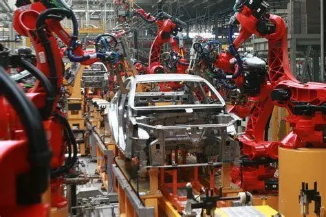 Manufaktur Otomotif Modern Lini perakitan otomotif robotik