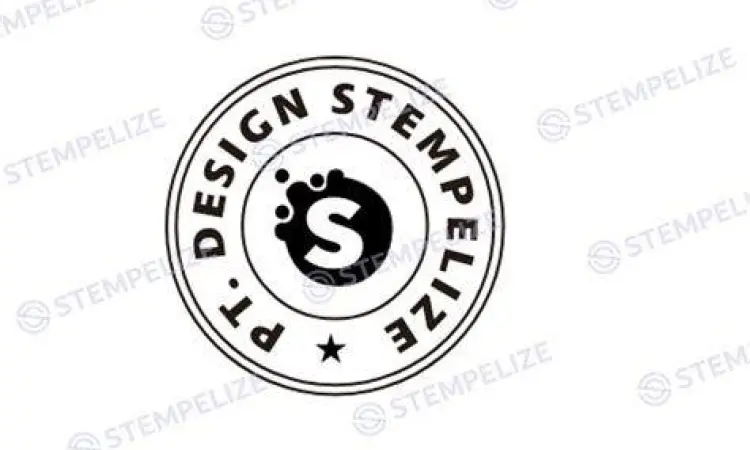 Diagram komponen wajib dalam stempel perusahaan resmi