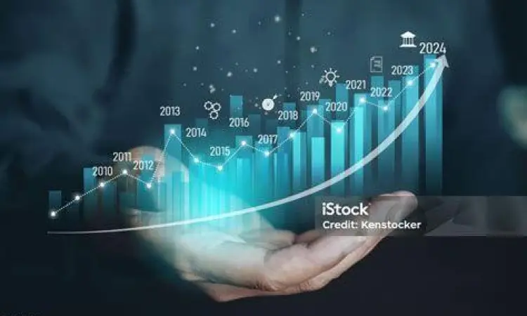 Grafik pertumbuhan cash flow positif