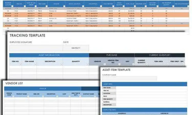 Template Manajemen Aset Bisnis Template spreadsheet manajemen aset bisnis profesional