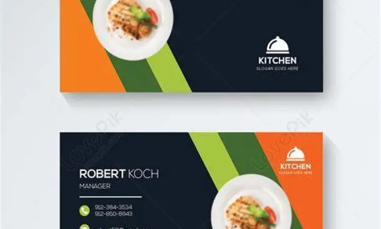 Inspirasi contoh kartu nama usaha makanan dengan desain minimalis