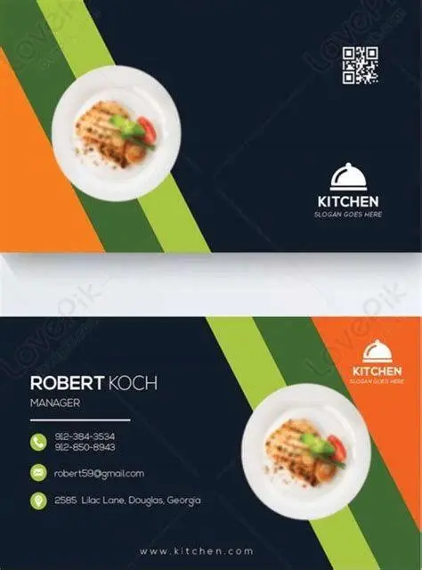 Elemen Penting Kartu Nama Elemen kunci dalam contoh kartu nama usaha makanan katering
