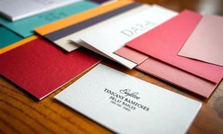 Material Cetak Kartu Nama Berbagai jenis material kertas untuk cetak kartu nama makanan