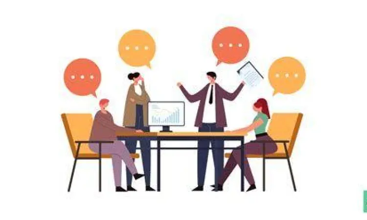 Sesi umpan balik profesional di kantor