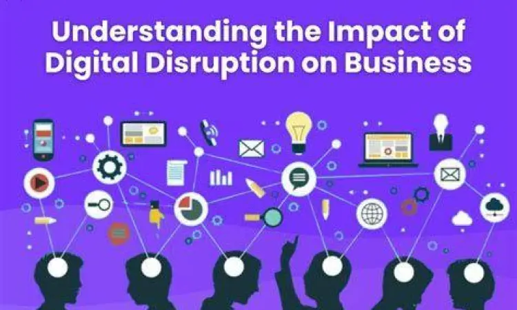 Disrupsi Digital Ilustrasi disrupsi digital pada model bisnis konvensional