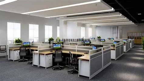 Fasilitas Kantor Mendukung Produktivitas Desain interior kantor modern