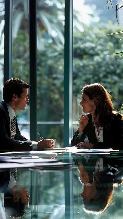 Pertemuan Profesional Perusahaan Suasana pertemuan profesional di kantor