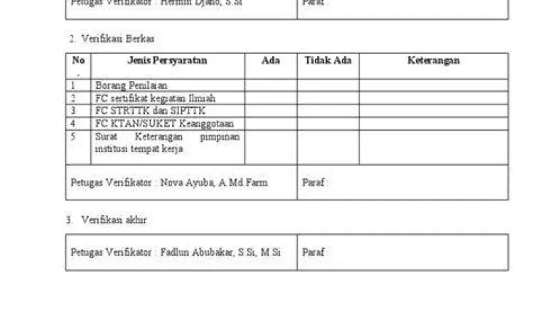 Proses verifikasi berkas administrasi di kantor BAZNAS