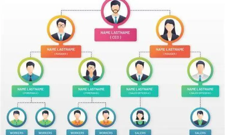 Infografis struktur organisasi perusahaan
