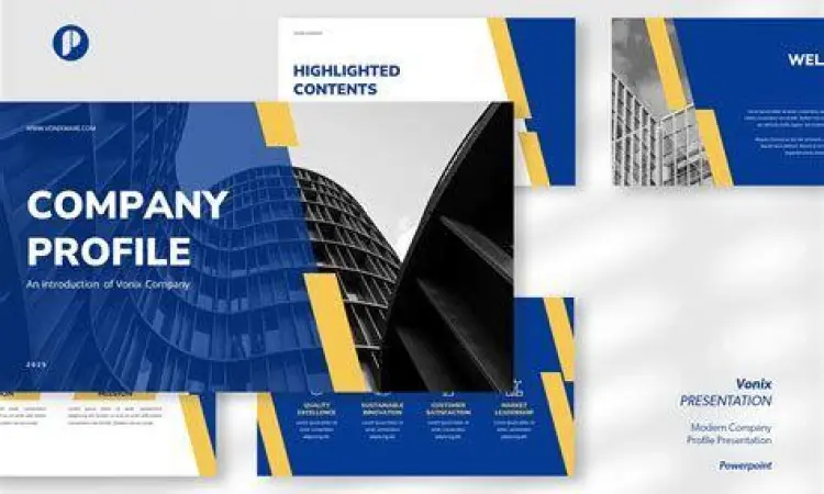 Struktur profil perusahaan profesional