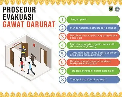 Simulasi Evakuasi K3 Simulasi evakuasi darurat di gedung perkantoran