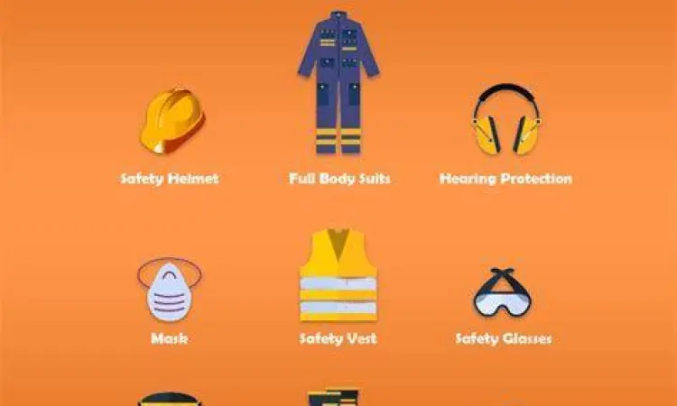 Penggunaan APD Standar Karyawan menggunakan APD lengkap seperti helm dan sepatu safety