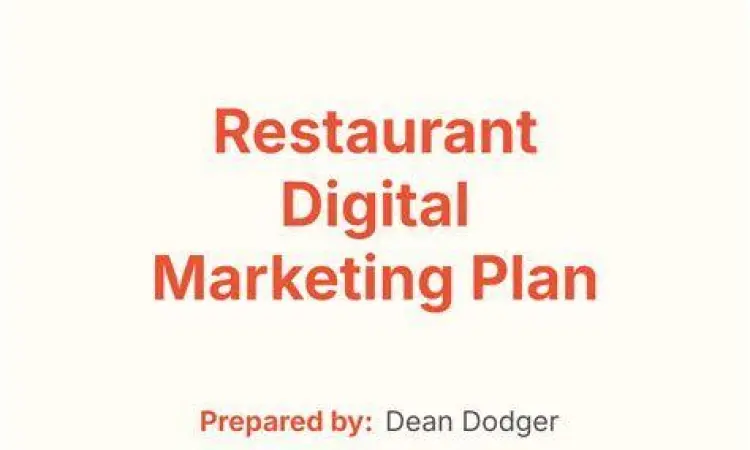Rencana pemasaran digital restoran