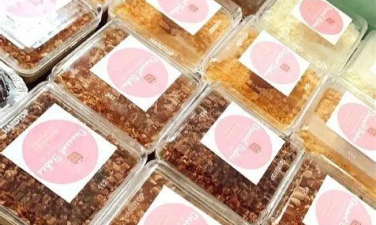 Tampilan dessert box yang menarik untuk dijual