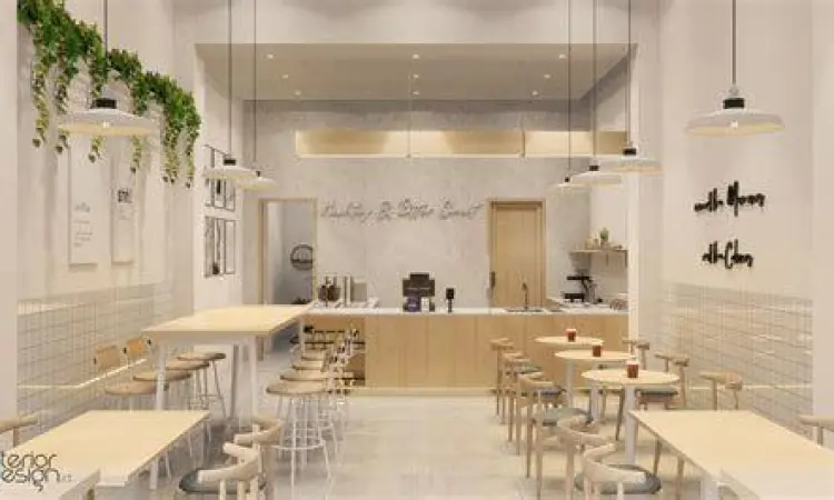 Interior kedai kopi kecil sebagai contoh perusahaan kecil sektor kuliner