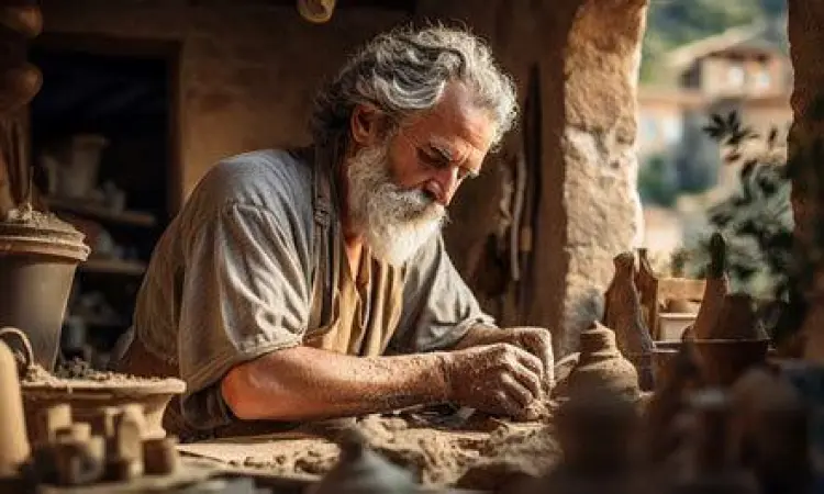 Proses pembuatan kerajinan tangan secara manual