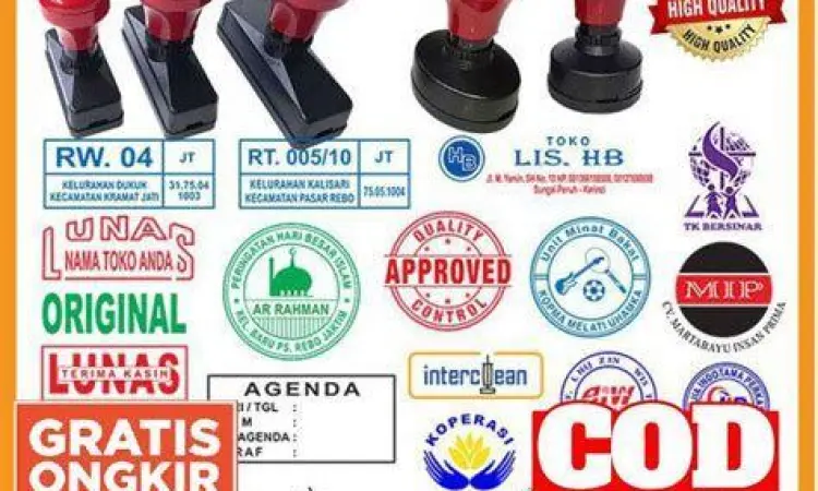 Inspirasi desain stempel usaha dagang minimalis
