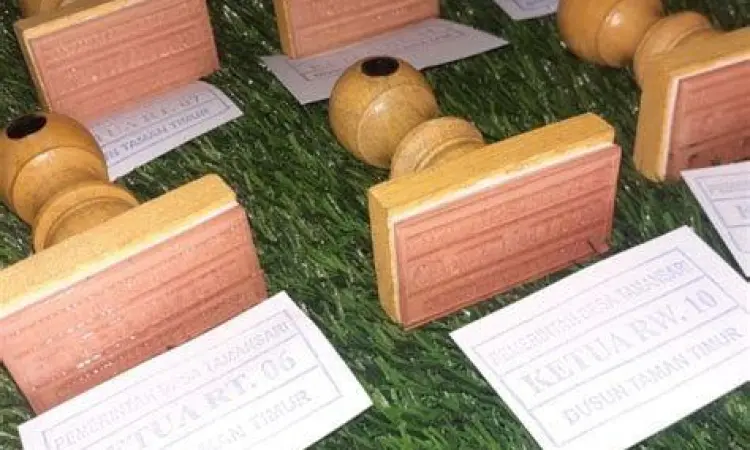 Pembuatan Stempel Tradisional Proses pembuatan stempel kayu tradisional