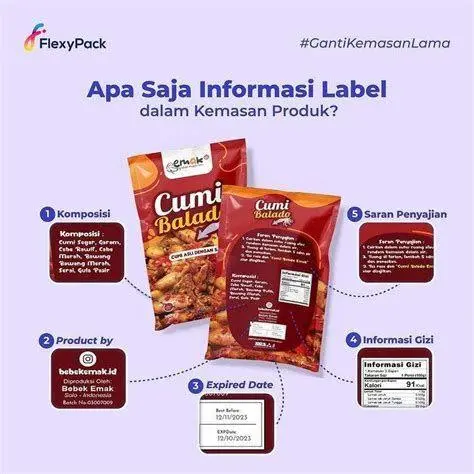 Label Produk Legal Contoh desain label makanan dengan nomor izin resmi