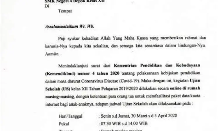 Contoh Surat Pemberitahuan Template surat resmi pemberitahuan penutupan bisnis