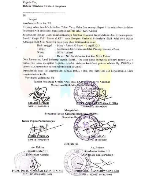 Validasi Surat Persetujuan Proses validasi surat dengan tanda tangan dan stempel basah