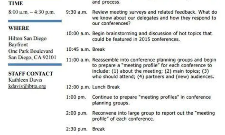 Perencanaan agenda rapat kantor