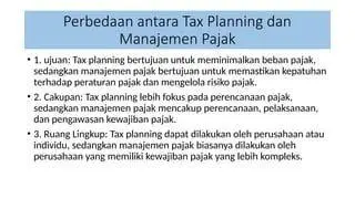 Strategi Tax Planning Manajemen pajak untuk efisiensi bisnis