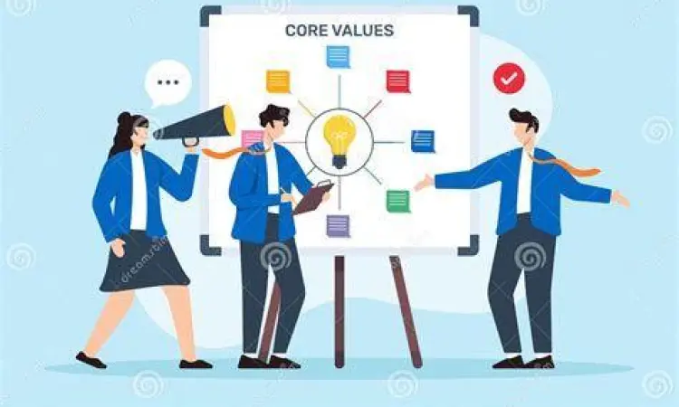 Tim sedang melakukan brainstorming untuk menentukan nilai inti perusahaan