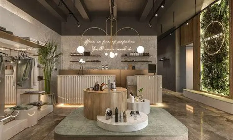 Interior Perusahaan Dagang Ritel Suasana dalam gerai perusahaan dagang ritel modern