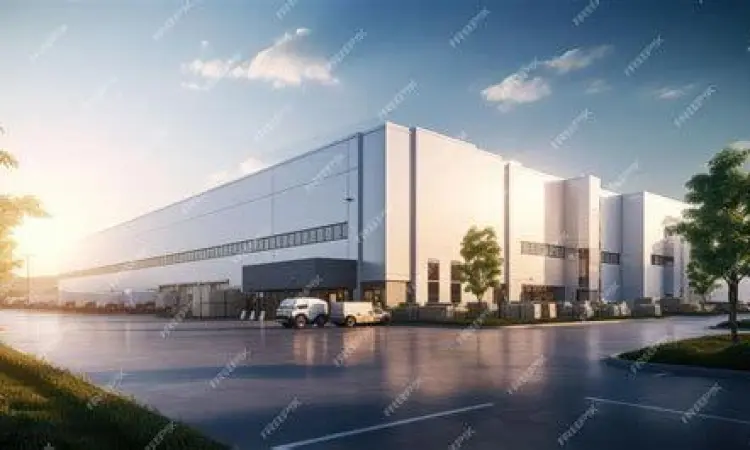 Gudang pusat distribusi perusahaan dagang grosir