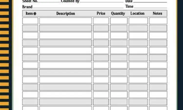 Buku inventaris barang untuk stok gudang