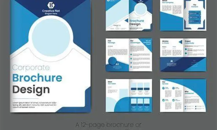 Layout desain profil perusahaan jasa profesional